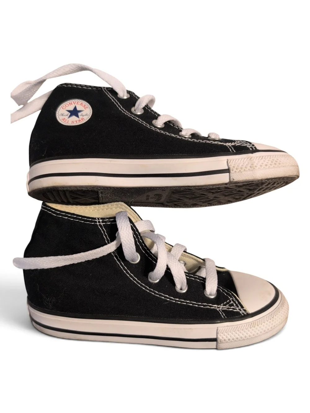 Converse Kids Black & White High Top Sneakers